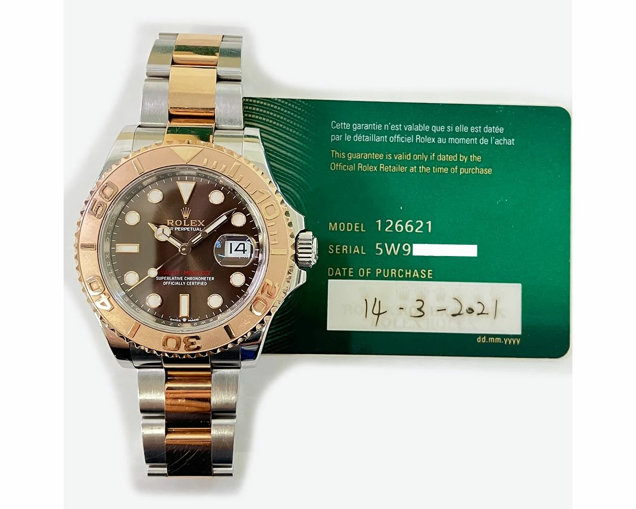 Buy Genuine Used Rolex Yacht Master 40 126621 Watch Chocolate Dial SKU 9743