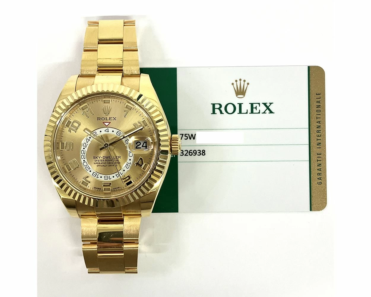 Buy Genuine Used Rolex Sky-Dweller 326938 Watch Champagne Sunray