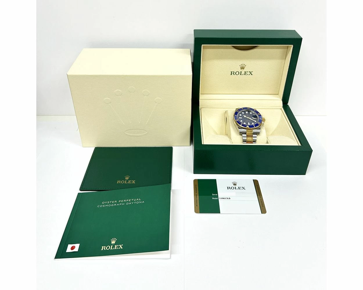 Buy Genuine Used Rolex Submariner Date 116613LB Watch Blue Dial SKU 9147