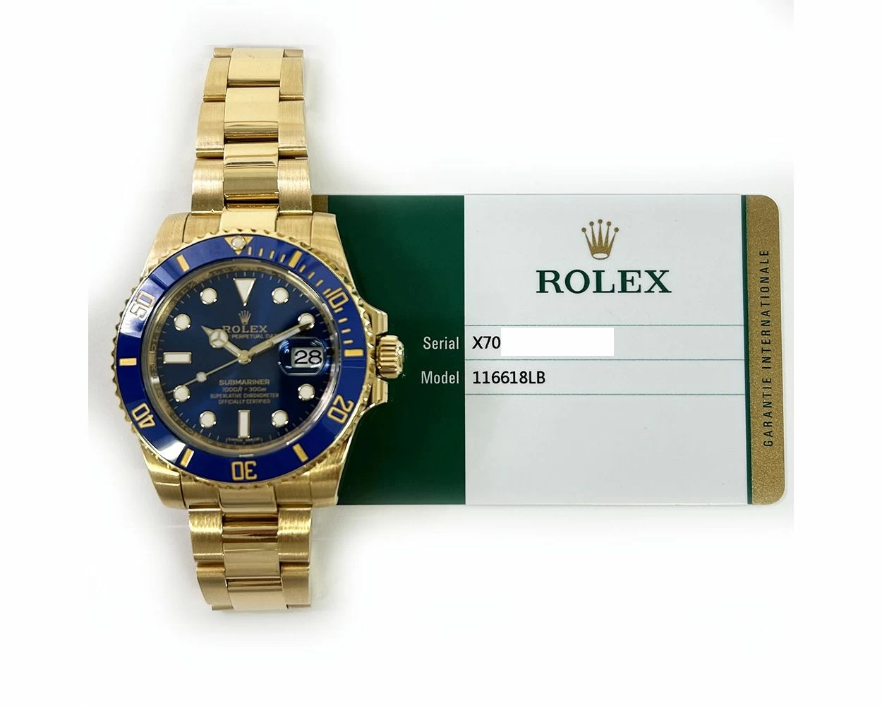 Rolex submariner mens automatic watch 116618lb hotsell