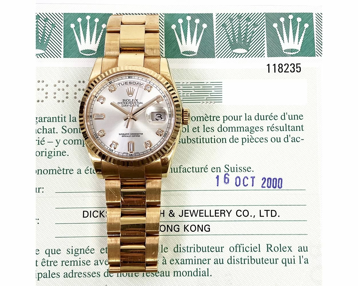 36mm Rolex Boy Size Rose Gold Buy Genuine Used Rolex Day-Date 36