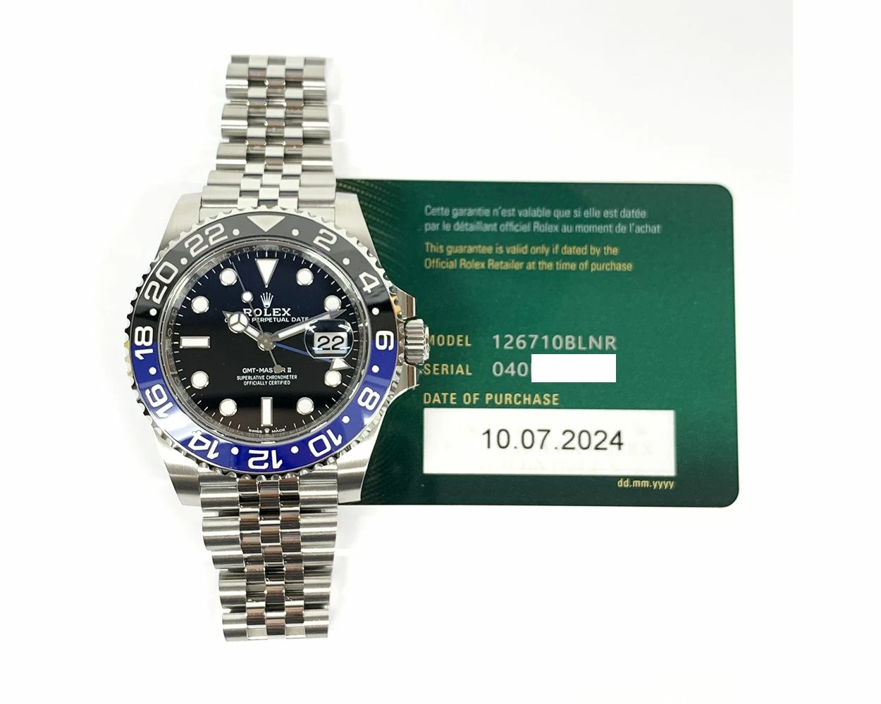 Buy Genuine Used Rolex GMT-Master II 126710BLNR Watch Black Dial