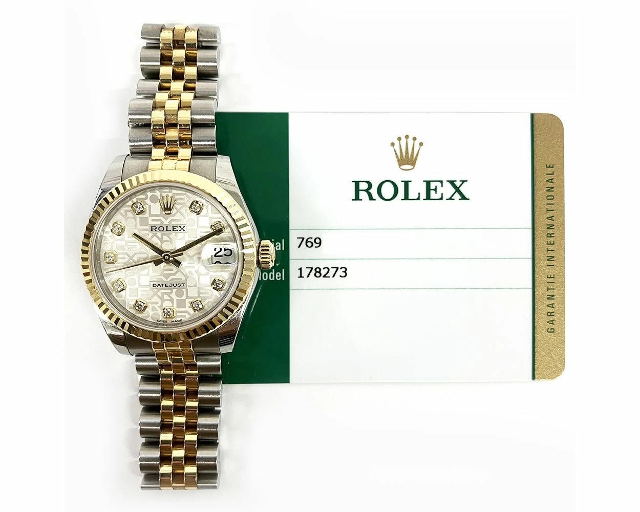 Buy Genuine Used Rolex Datejust 31 178273 Watch Silver Jubilee Dial SKU 10415