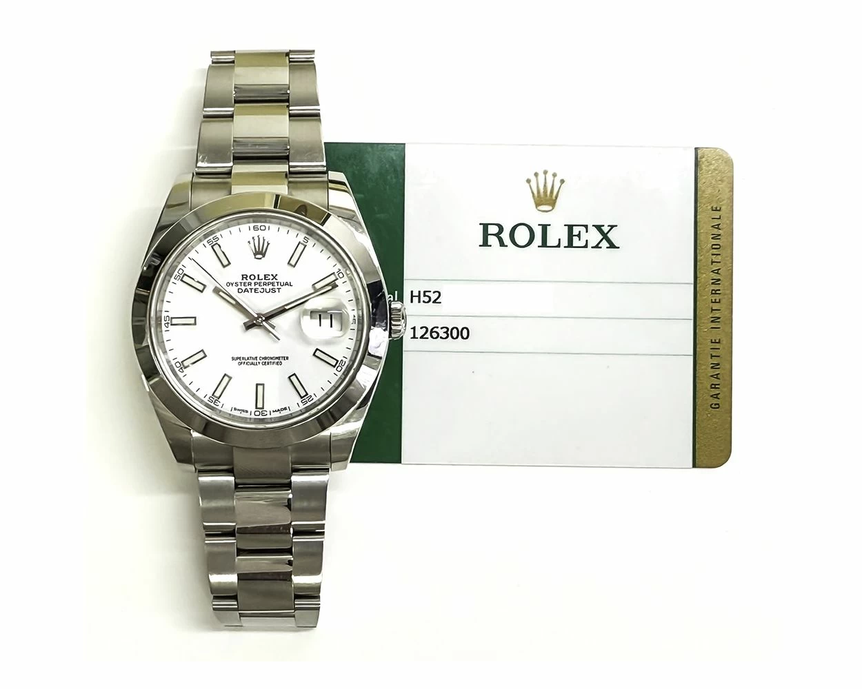 Buy Genuine Used Rolex Datejust 41 126300 Watch White Dial SKU