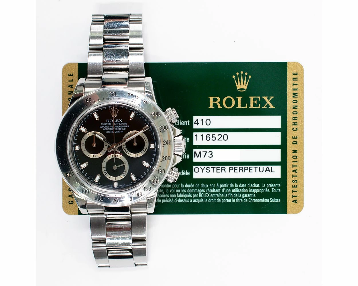 Buy Genuine Used Rolex Cosmograph Daytona 116520 Watch Black