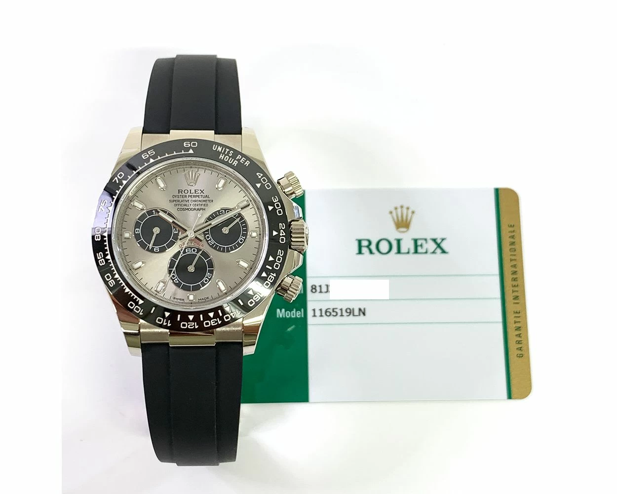 Rolex Cosmograph Daytona Steel Black Dial White Gold 116519LN