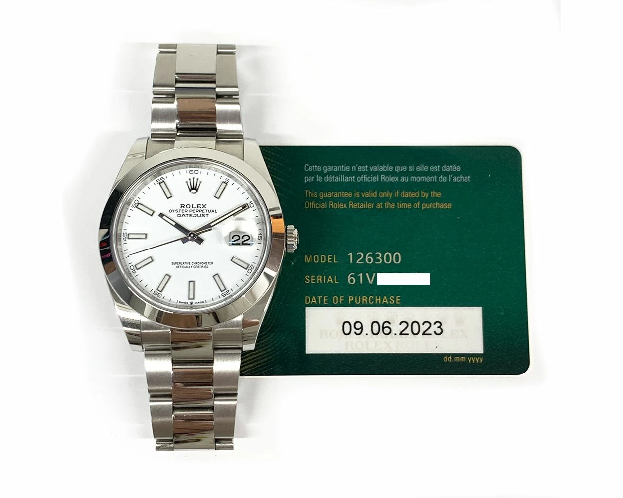 Rolex 126300 white online