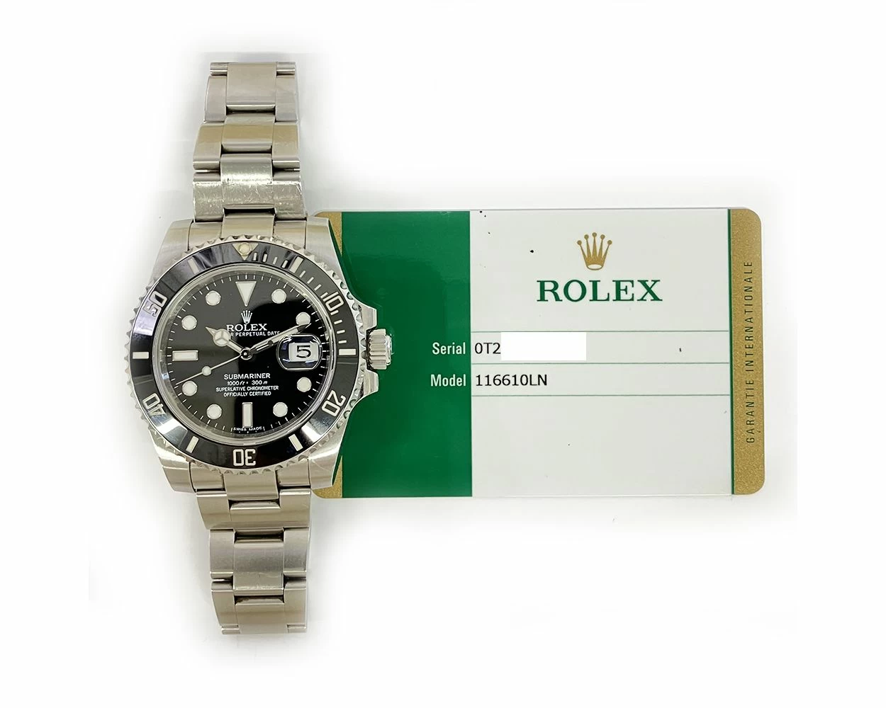 Buy Genuine Used Rolex Submariner Date 116610LN Watch Black Dial SKU 8130