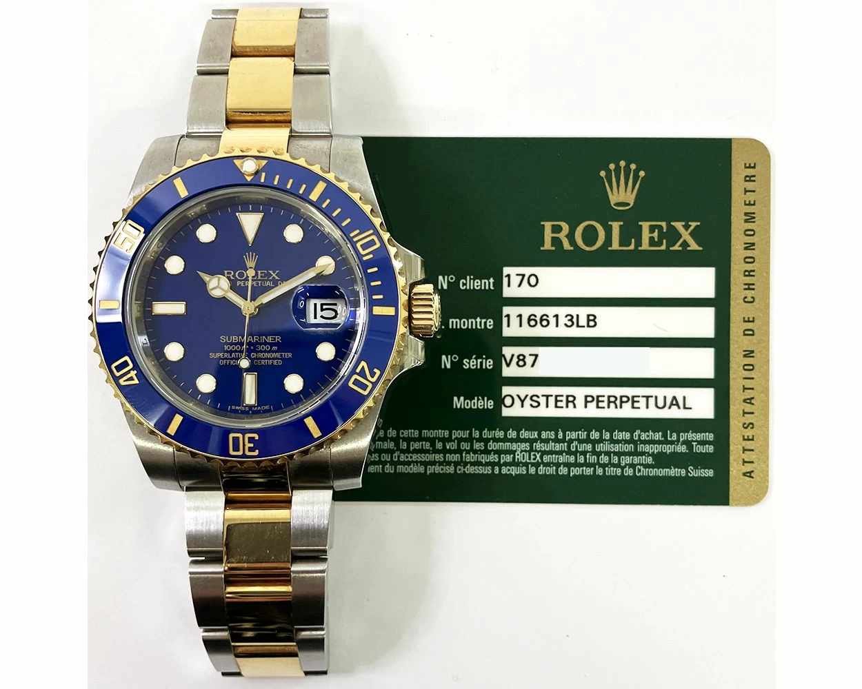 Rolex submariner two tone 116613lb cheap