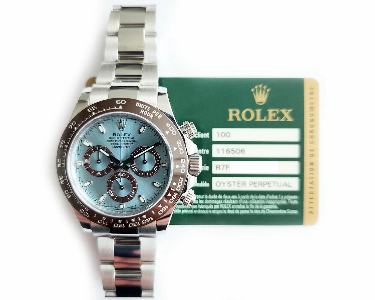 Buy Genuine Used Rolex Cosmograph Daytona 116506 Watch Ice Blue Dial SKU 3955