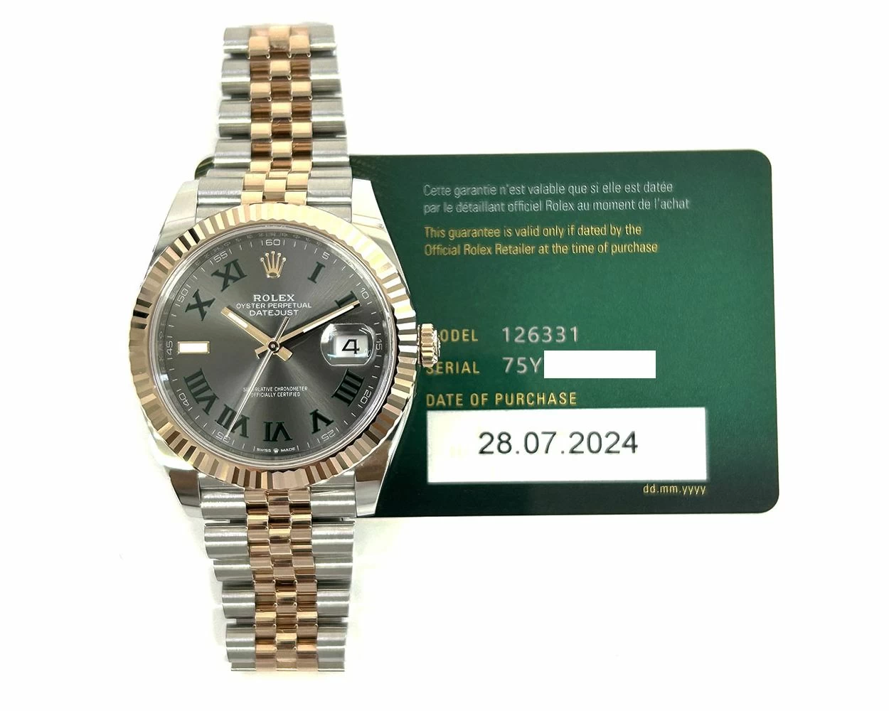 Used rolex datejust 41mm jubilee bracelet top