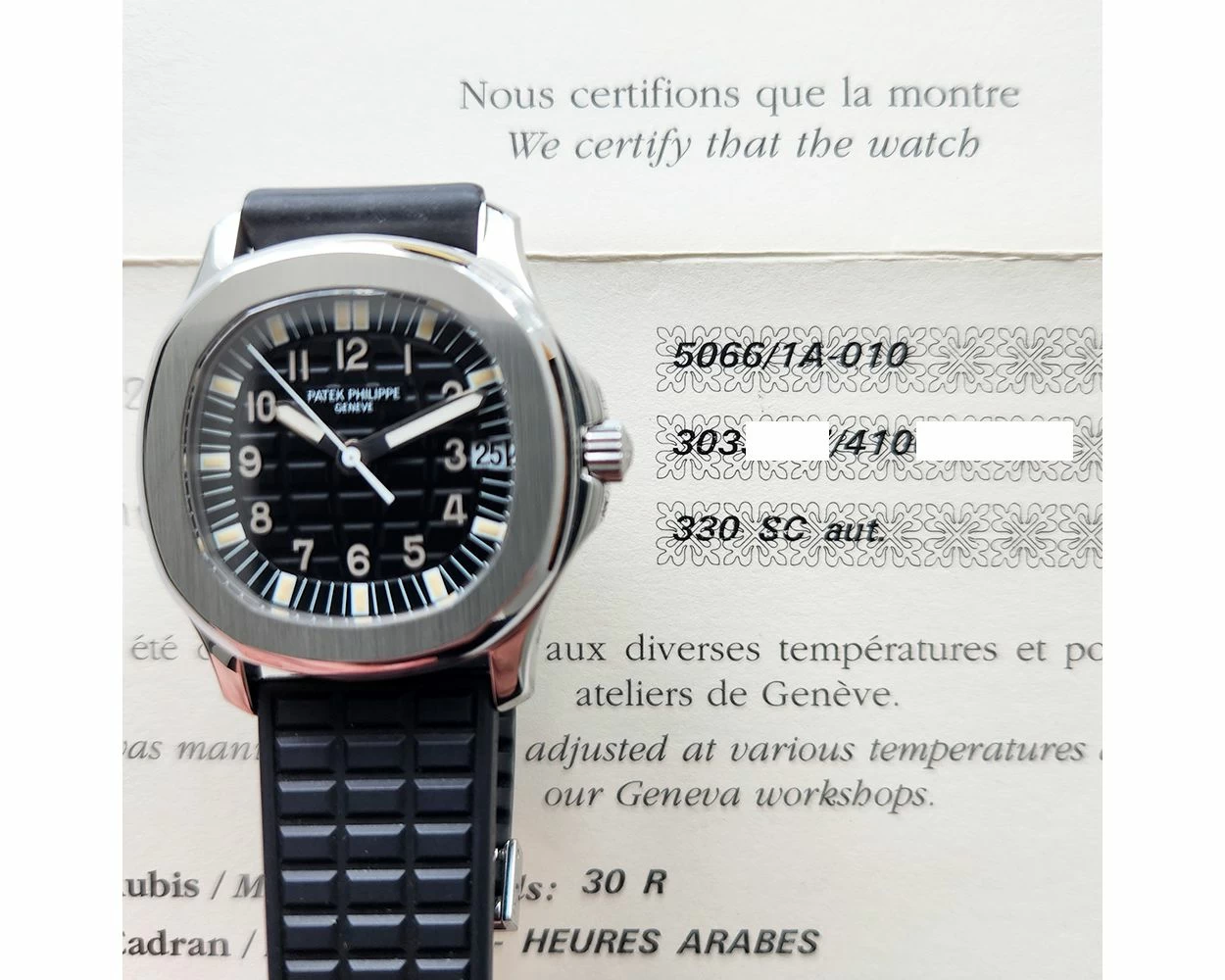 2003 Patek Philippe Aquanaut 5066 1A 010 36mm Steel Black Dial Box Papers