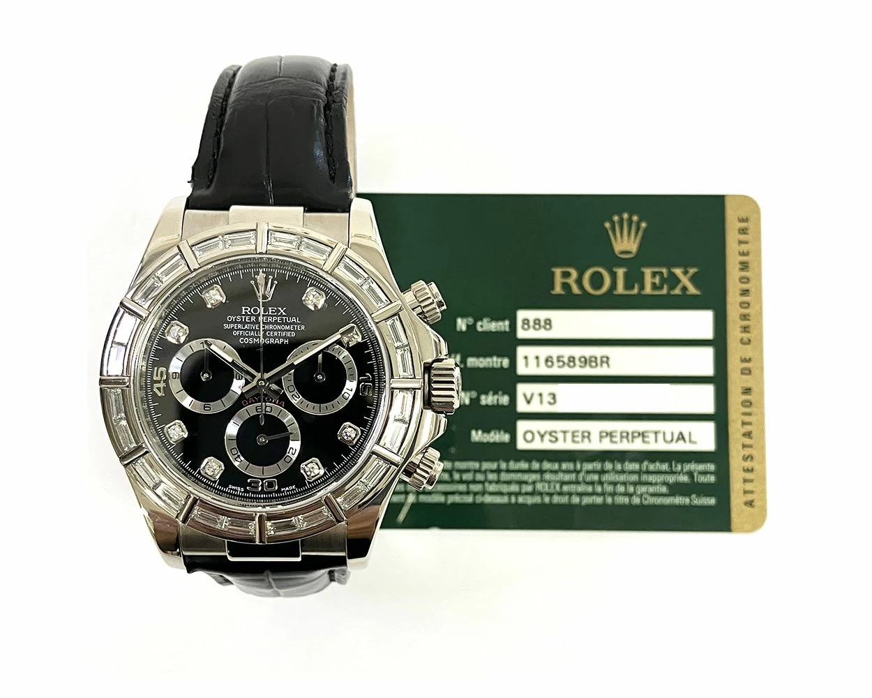 Rolex daytona white dial black bezel top
