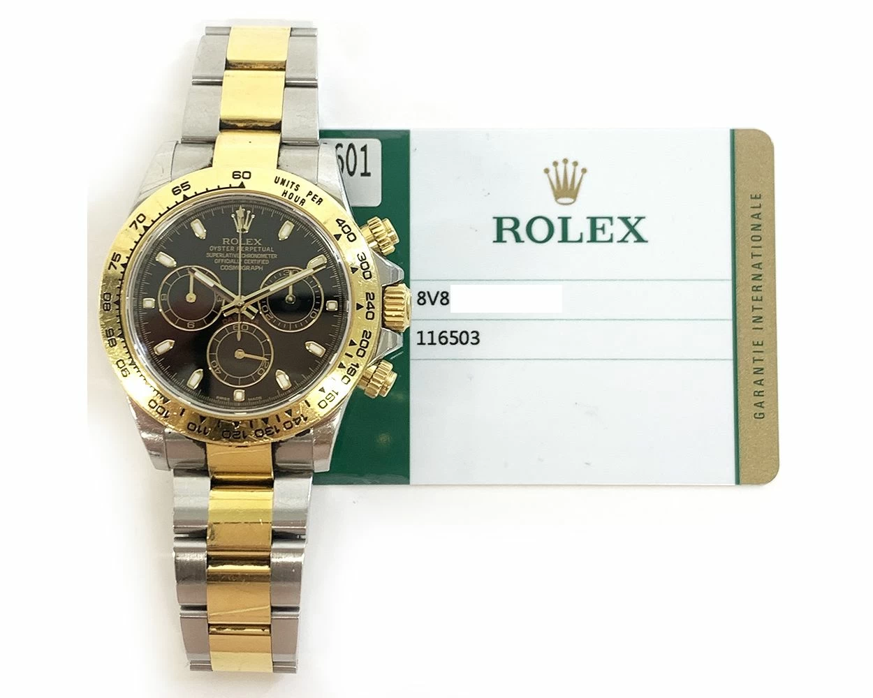 Buy Genuine Used Rolex Cosmograph Daytona 116503 Watch Black Dial SKU 8114