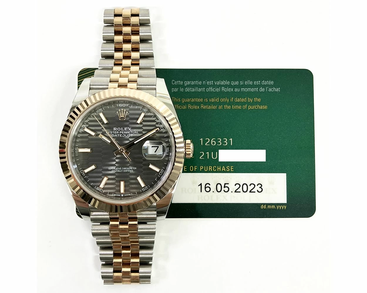 Buy Genuine Used Rolex Datejust 41 126331 Watch Slate Fluted