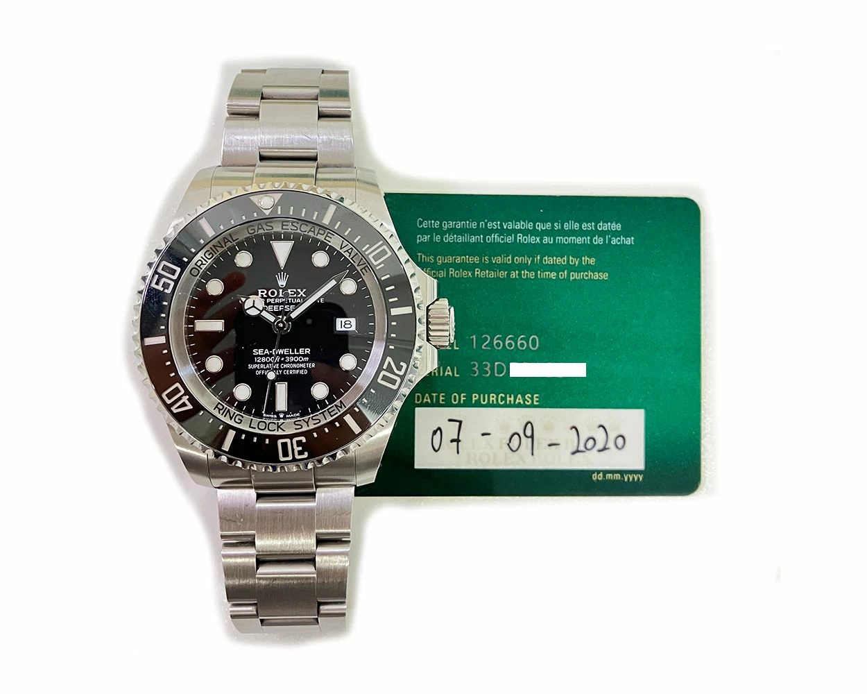 Buy Genuine Used Rolex Deepsea 126660 Watch Black Dial SKU 9069