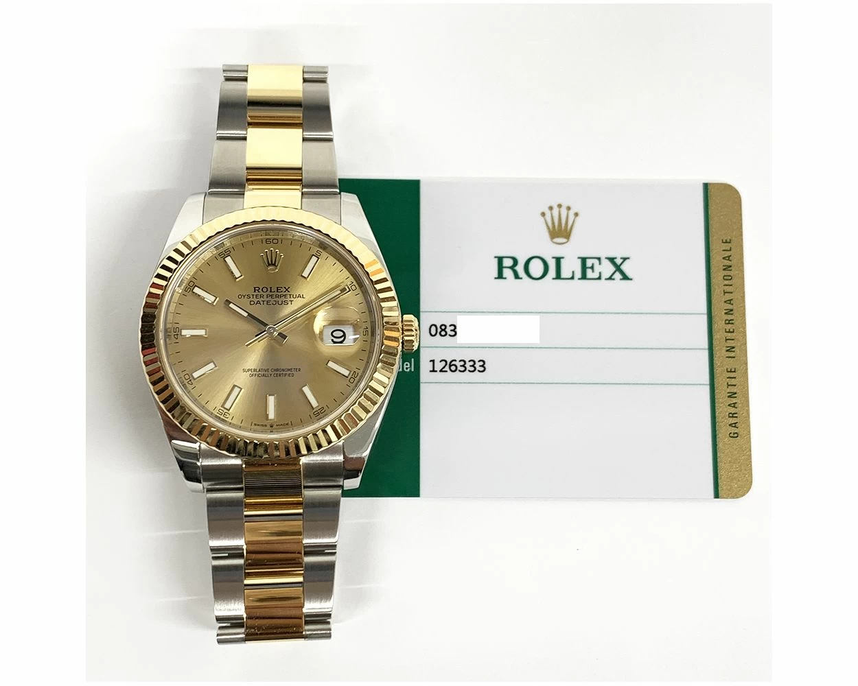 Buy Genuine Used Rolex Datejust 41 126333 Watch Champagne Dial SKU 9968