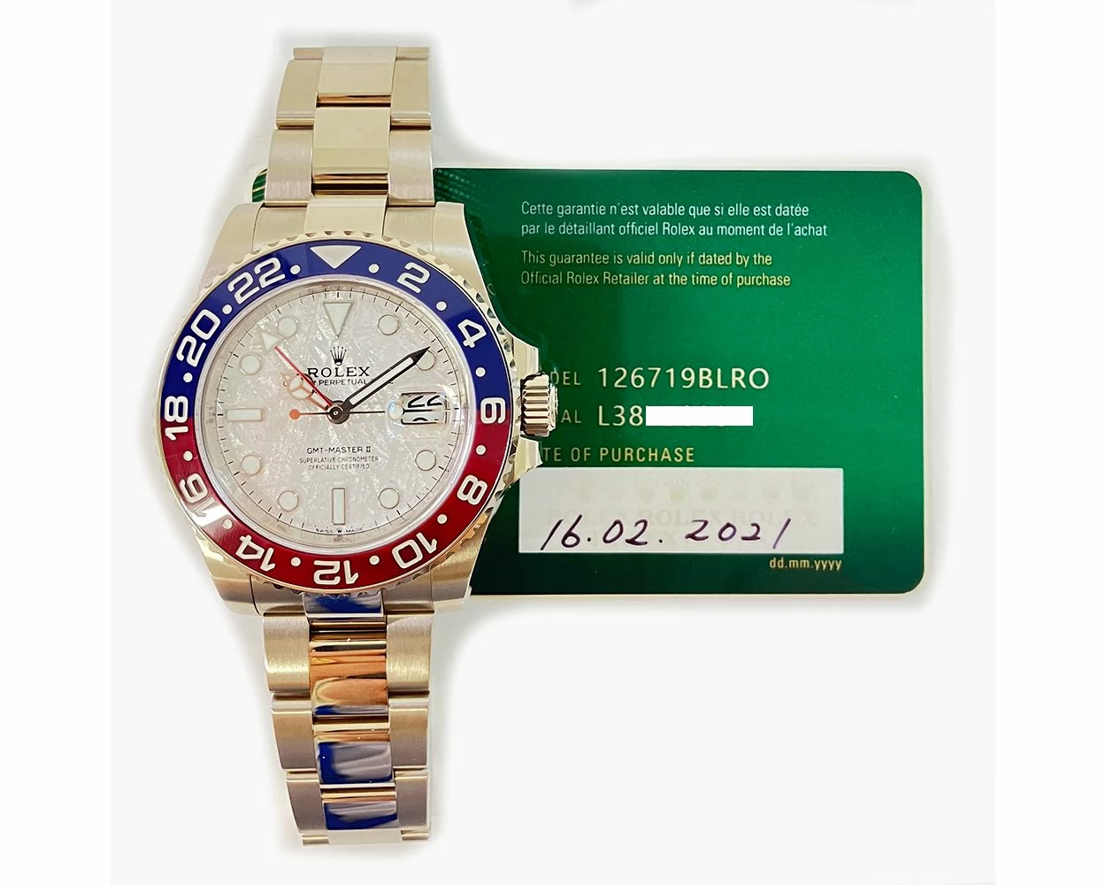 Red white and blue rolex top