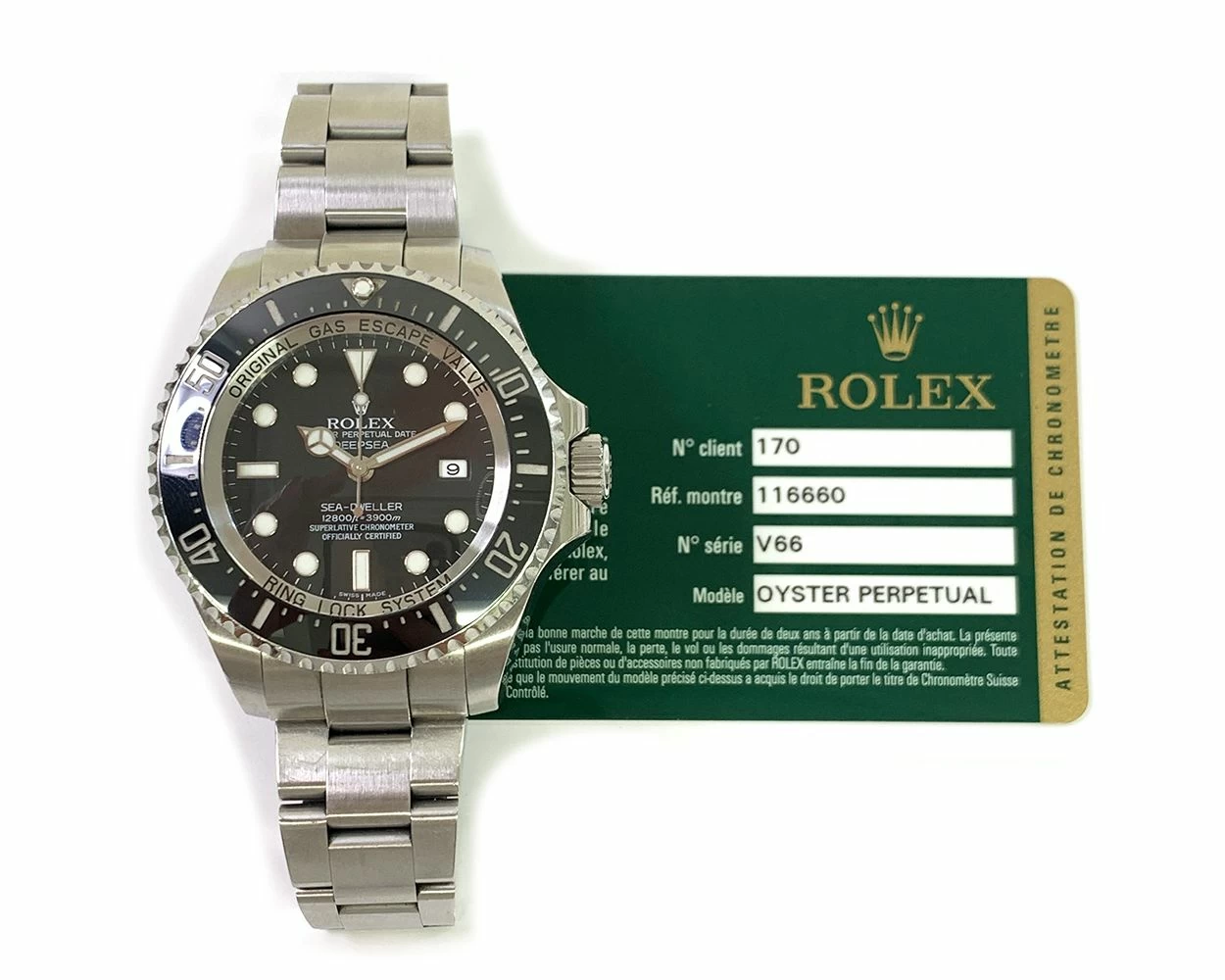 Buy Genuine Used Rolex Deepsea 116660 Watch Black Dial SKU 8921