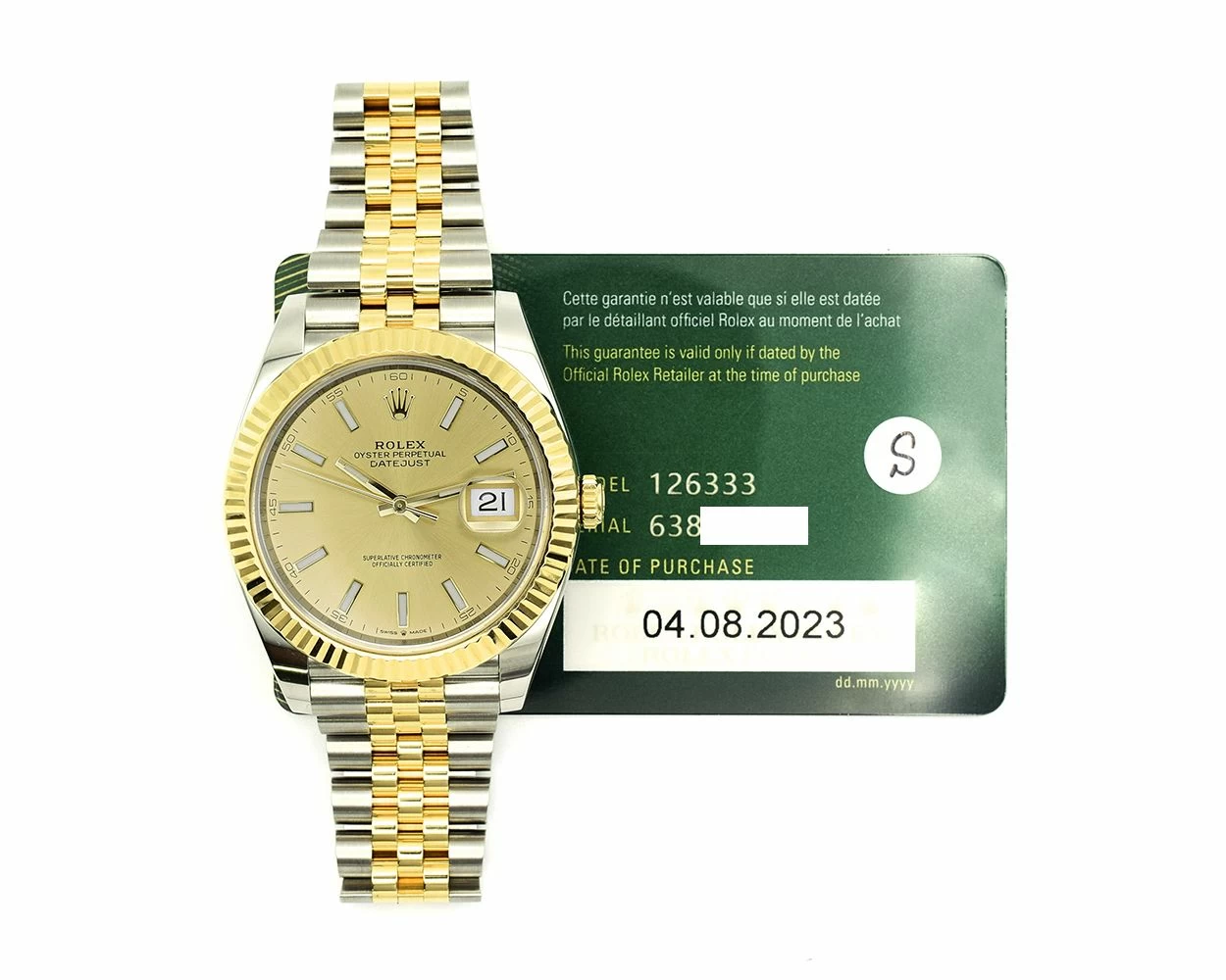 Buy Genuine Used Rolex Datejust 41 126333 Watch Champagne Dial