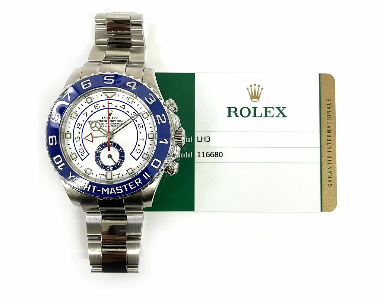 Buy Genuine Used Rolex Yacht Master II 116680 Watch White Dial SKU 10348