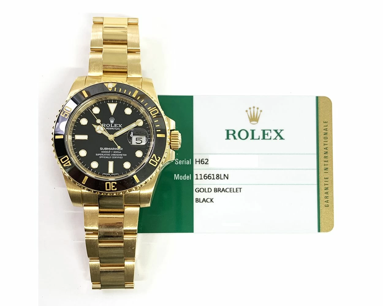 Buy Genuine Used Rolex Submariner Date 116618LN Watch Black Dial SKU 8933