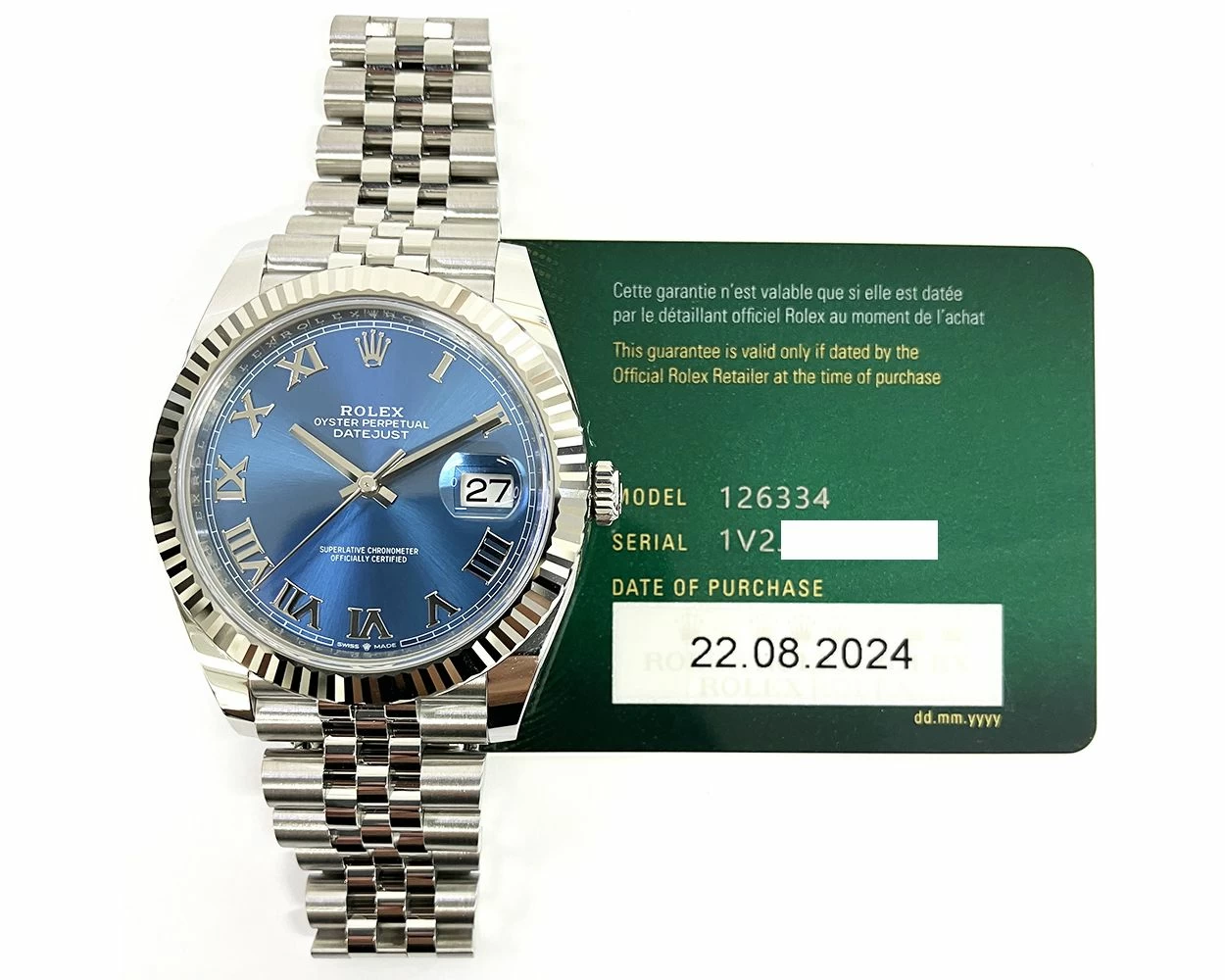 Rolex datejust azzurro blue cheap