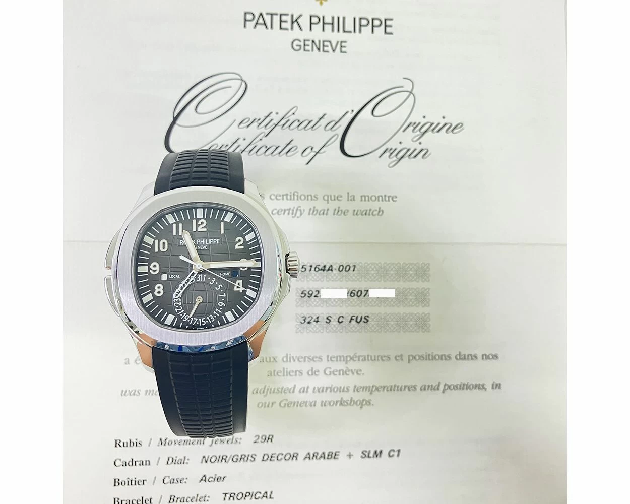 Patek philippe aquanaut travel time 5164a clearance