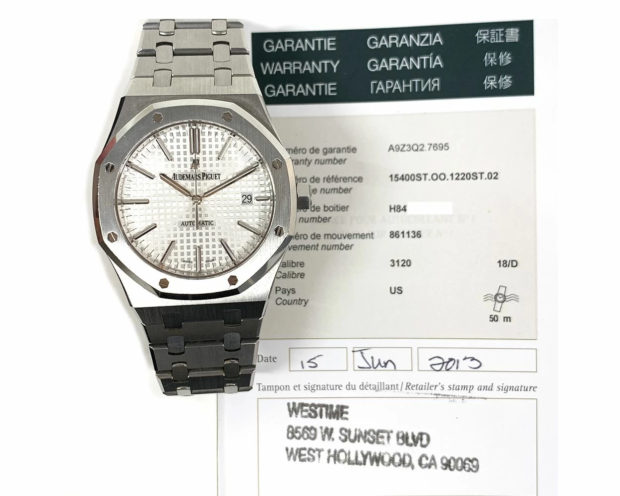 Audemars Piguet Royal Oak Silver Dial 15400ST.OO.1220ST.02