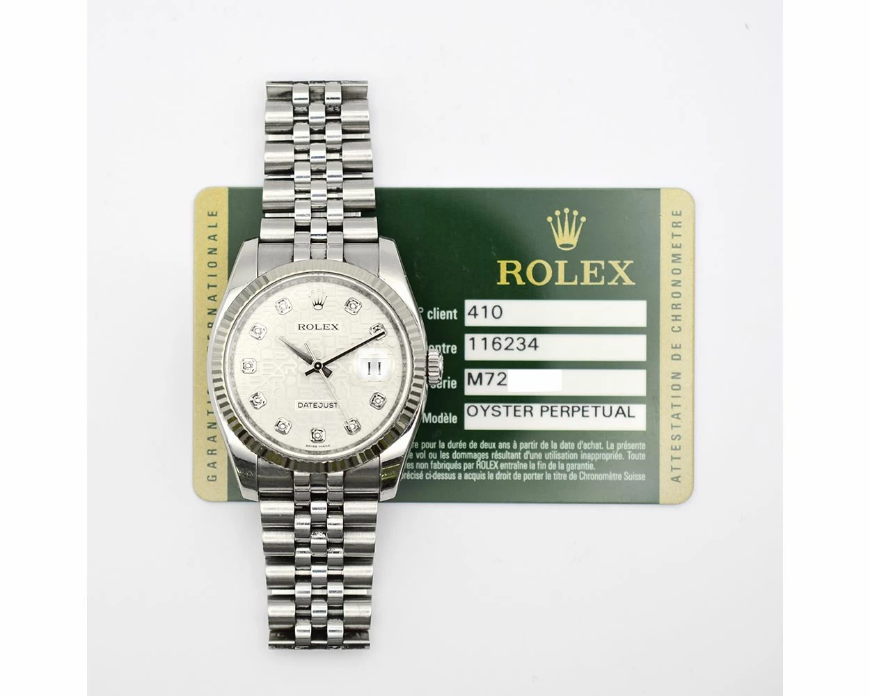 Buy Genuine Used Rolex Datejust 36 116234 Watch Silver Jubilee - Main Image