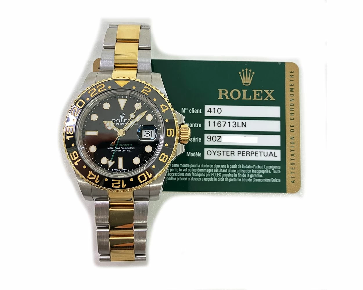 Buy Genuine Used Rolex GMT-Master II 116713LN Watch Black Dial