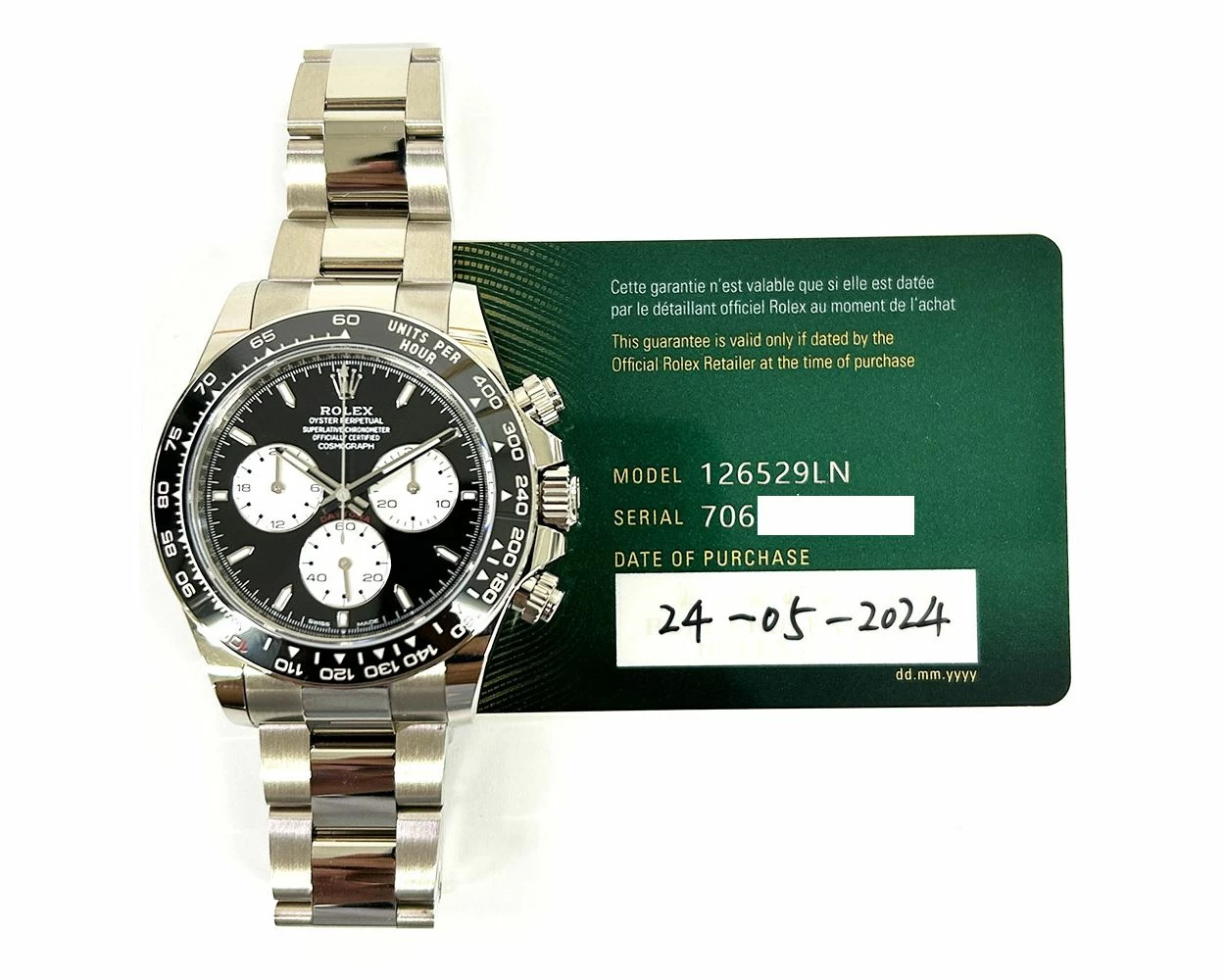 Buy Genuine Used Rolex Cosmograph Daytona 126529LN Watch Black Dial SKU 10096