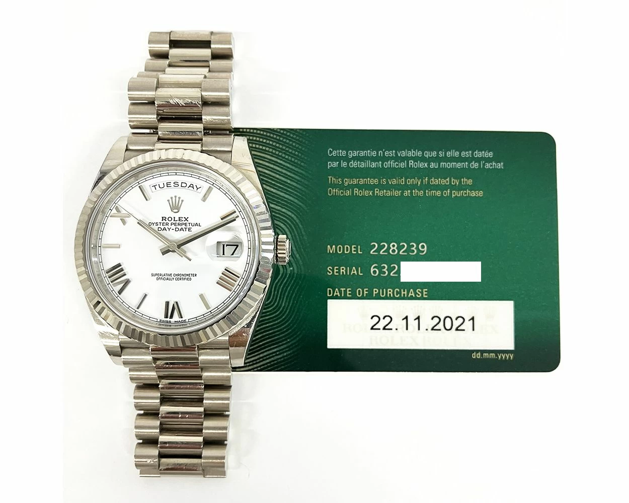 Oyster perpetual day date 40 clearance