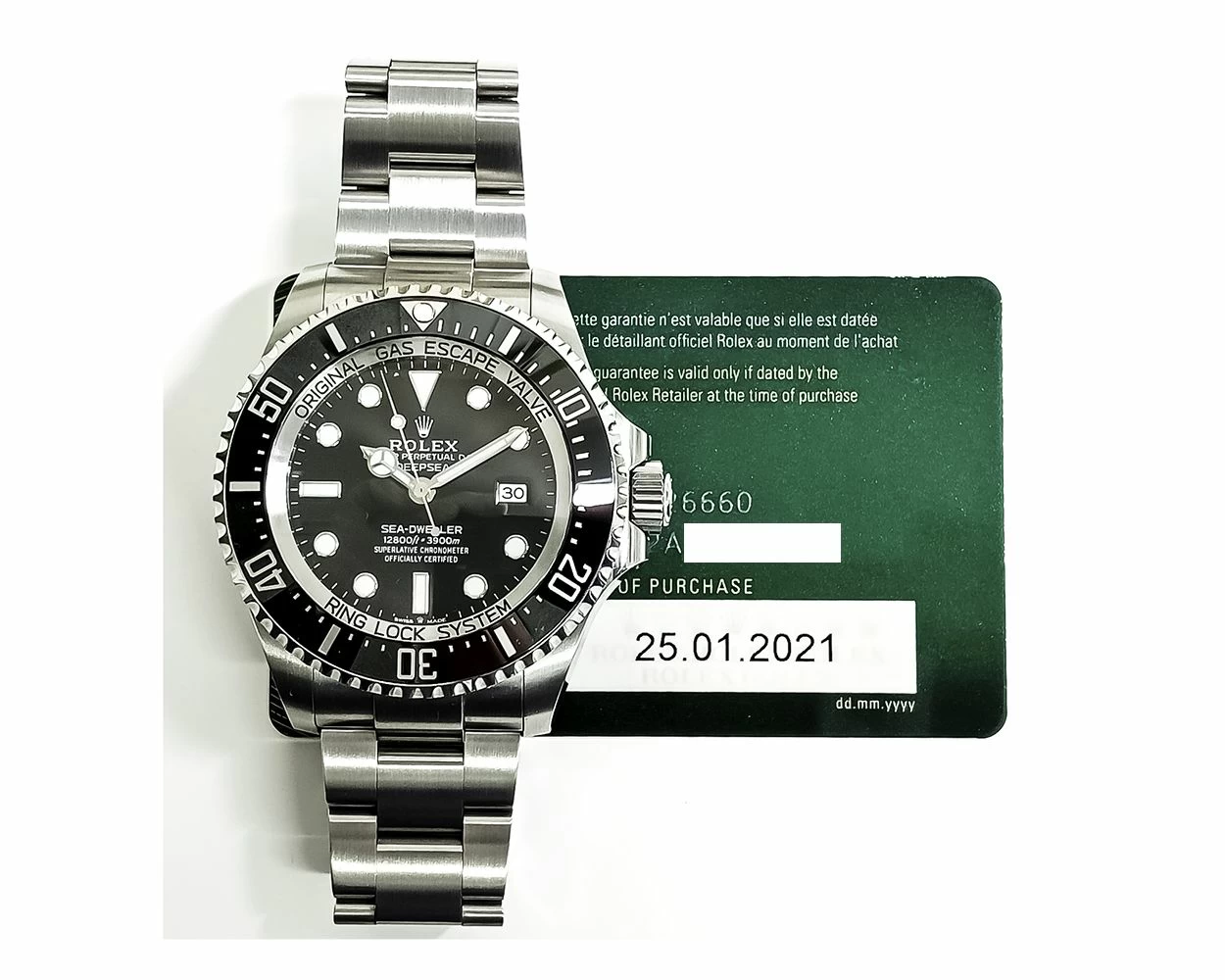 Buy Genuine Used Rolex Deepsea 126660 Watch Black Dial SKU 8162