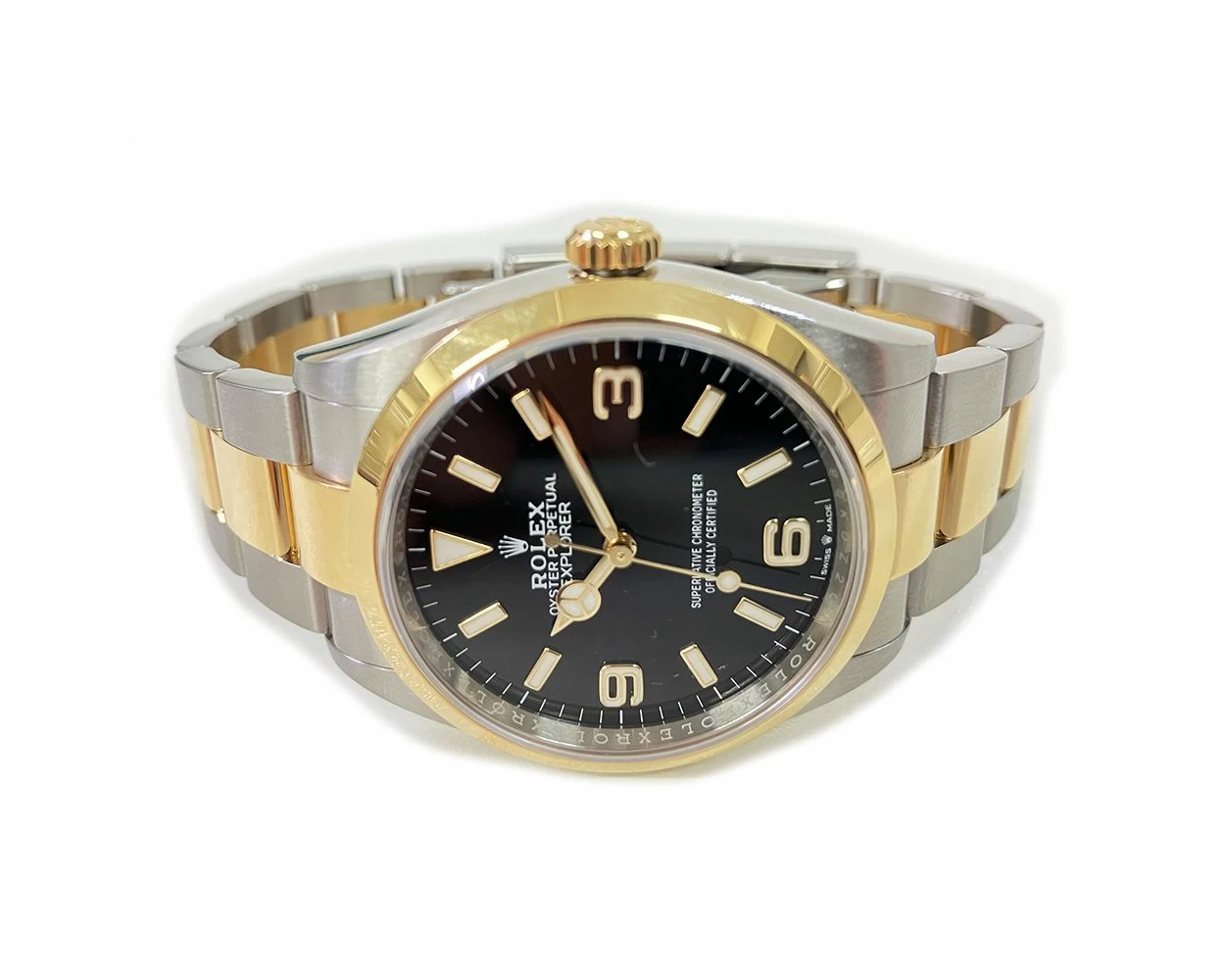 2022 Rolex Explorer 124273, 36mm, Steel and Yellow Gold, Black Dial, Box &  Papers