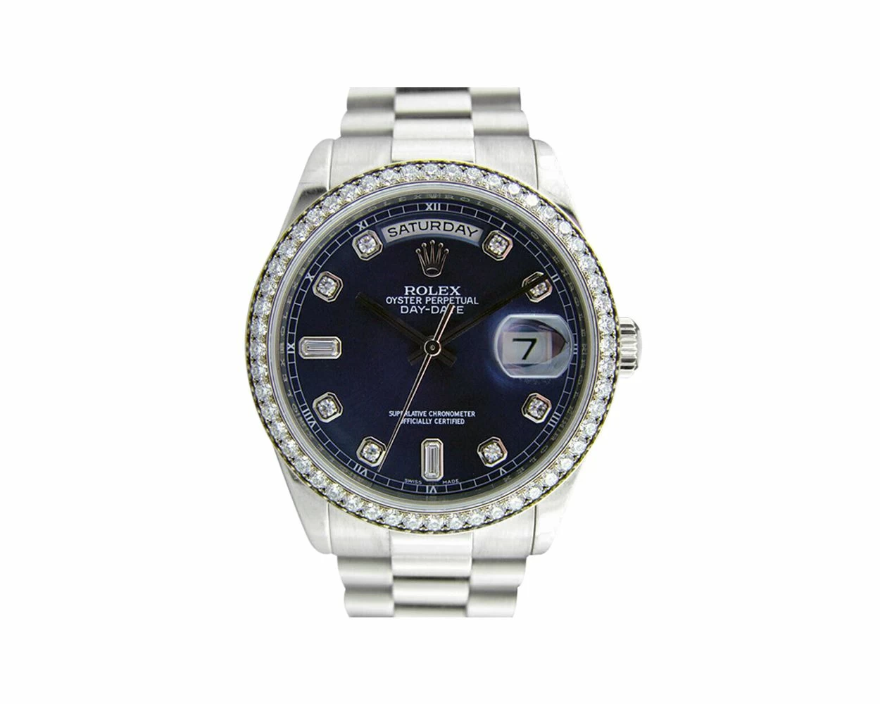 Rolex day date blue online