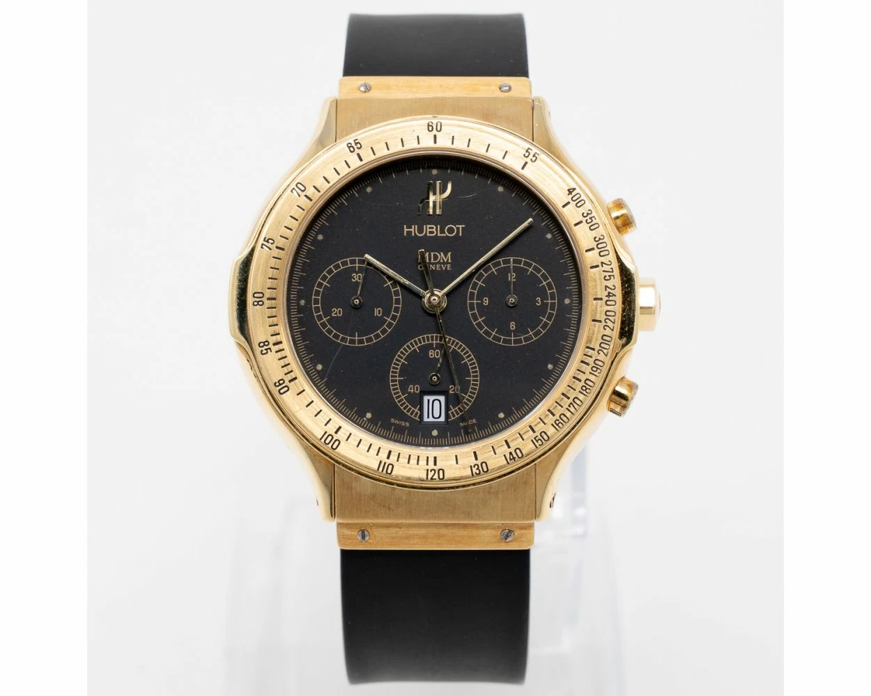 Buy Genuine Hublot MDM Geneve Chronograph 1621.3 Wristwatch Black Dial SKU 9534