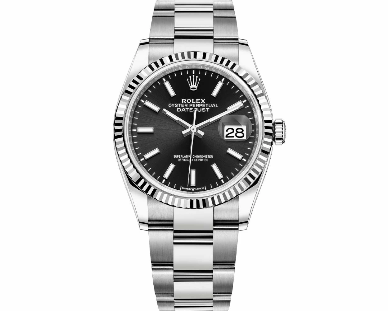 Rolex datejust 36 black on sale dial men's watch 126234