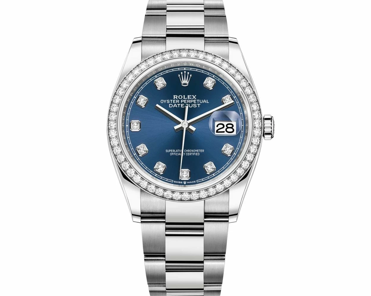 Buy Genuine Used Rolex Datejust 36 126284RBR Watch Bright Blue Dial SKU 7437
