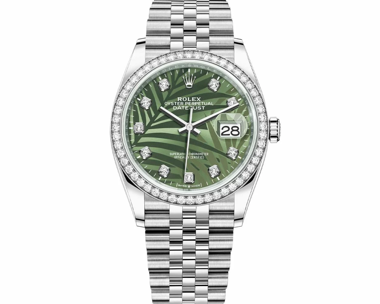 Rolex datejust green gold cheap