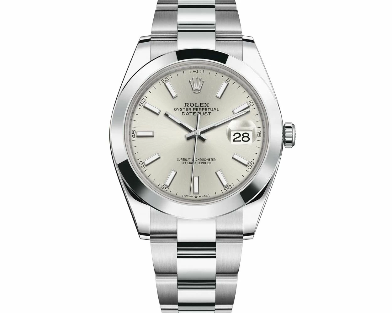 Rolex datejust 41mm silver dial hotsell