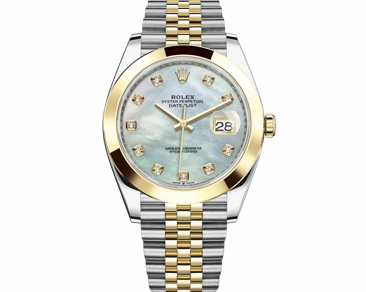 Rolex datejust 41 mother of pearl dial hotsell