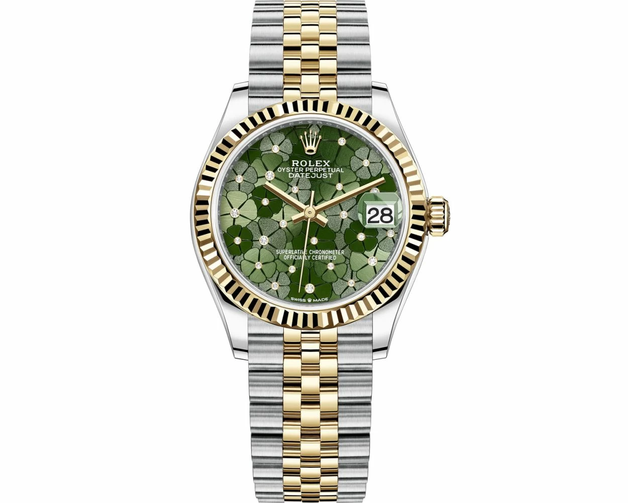 Rolex datejust 31 green deals