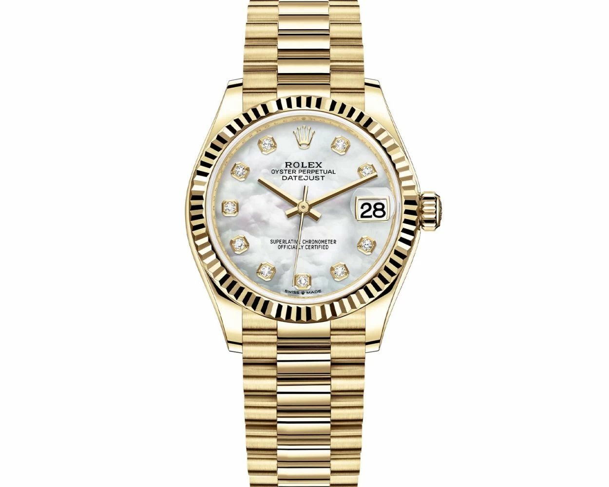 Rolex Datejust 31 68278 Wristwatch - Black MOP Diamond