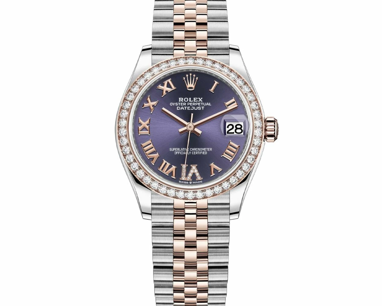 Buy Genuine Used Rolex Datejust 31 278381RBR Watch Aubergine Dial SKU 7322