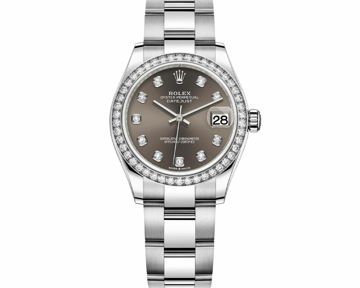 Buy Genuine Used Rolex Datejust 31 278384RBR Watch Dark Grey