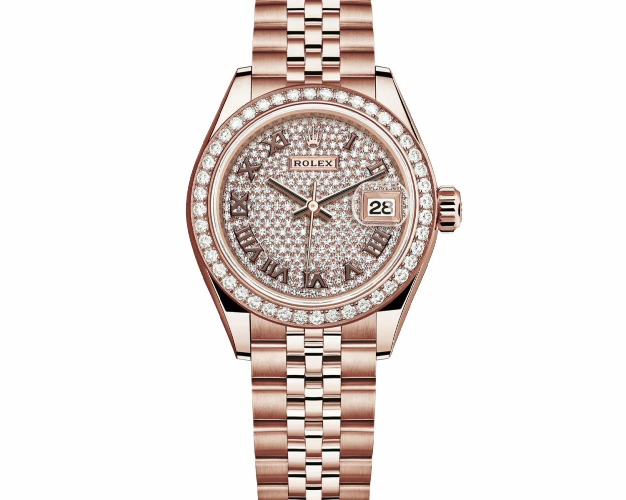 Buy Genuine Used Rolex Lady Datejust 28 279135RBR Watch Pave Diamond Dial SKU 7913