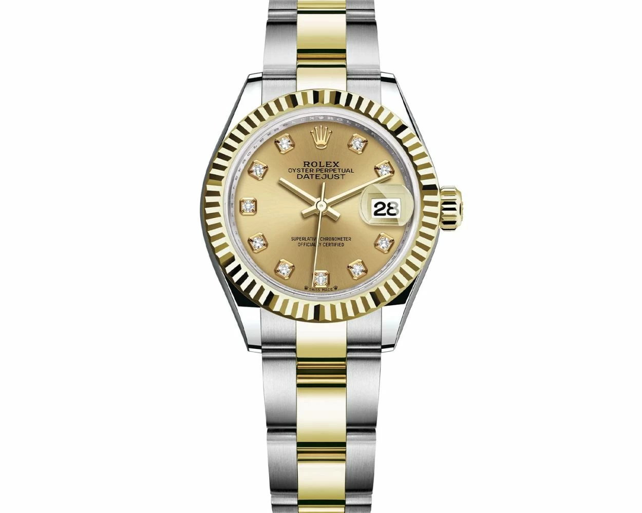 Rolex lady datejust top 28 gold