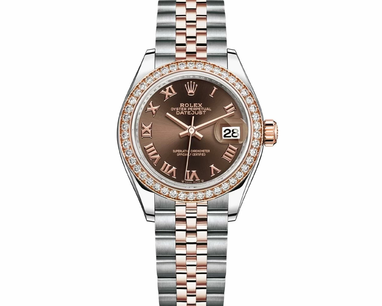 Lady datejust best sale 28 rose gold