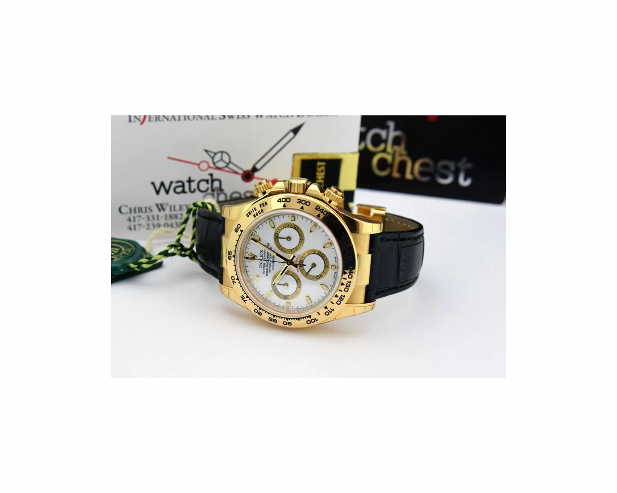 Rolex daytona yellow gold leather strap clearance